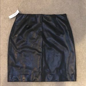 Black leather skirt